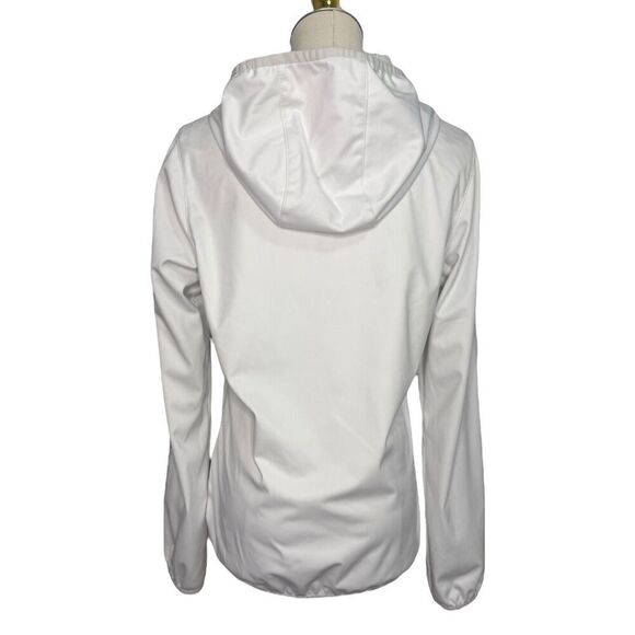 New Balance Women’s Small Windbreaker White Hooded Running Jacket 1/4 Zip - Picture 5 of 7